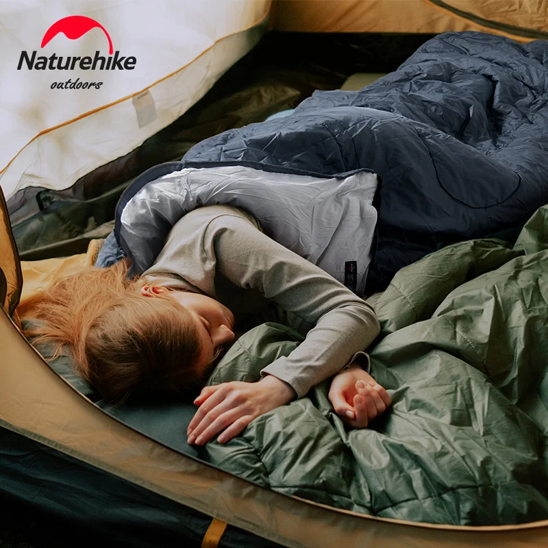 Naturehike-SACO DE dormir ligero e impermeable, saco de dormir ultraligero  de algodón para invierno, para acampar al aire libre