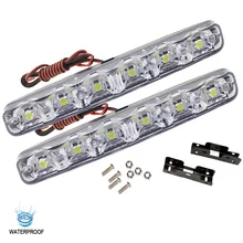 

2pcs Car Auto Daytime Running Light Daylight Car Styling Lamp DRL 6 LED 12V Waterproof Lights Fog Light 6000K Car-styling Bulb