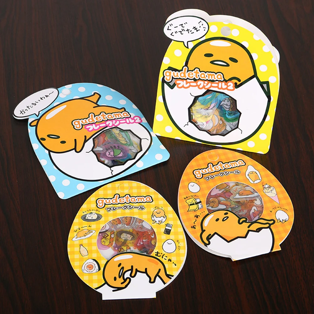 60 PCS/Pack Sanrio Gudetama Lazy Egg Sealing Stickers Diary Label Stickers Pack Decorative Scrapbooking DIY Stickers 3*Pack