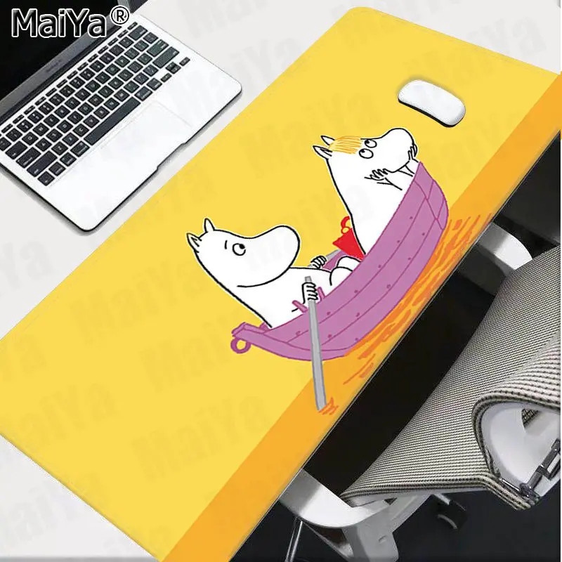 Maiya Custom Skin cute hippo Moomin Pikku myy игровой коврик для мыши для ноутбука большой коврик для мыши Коврик для клавиатуры - Цвет: Lock Edge 40X90cm