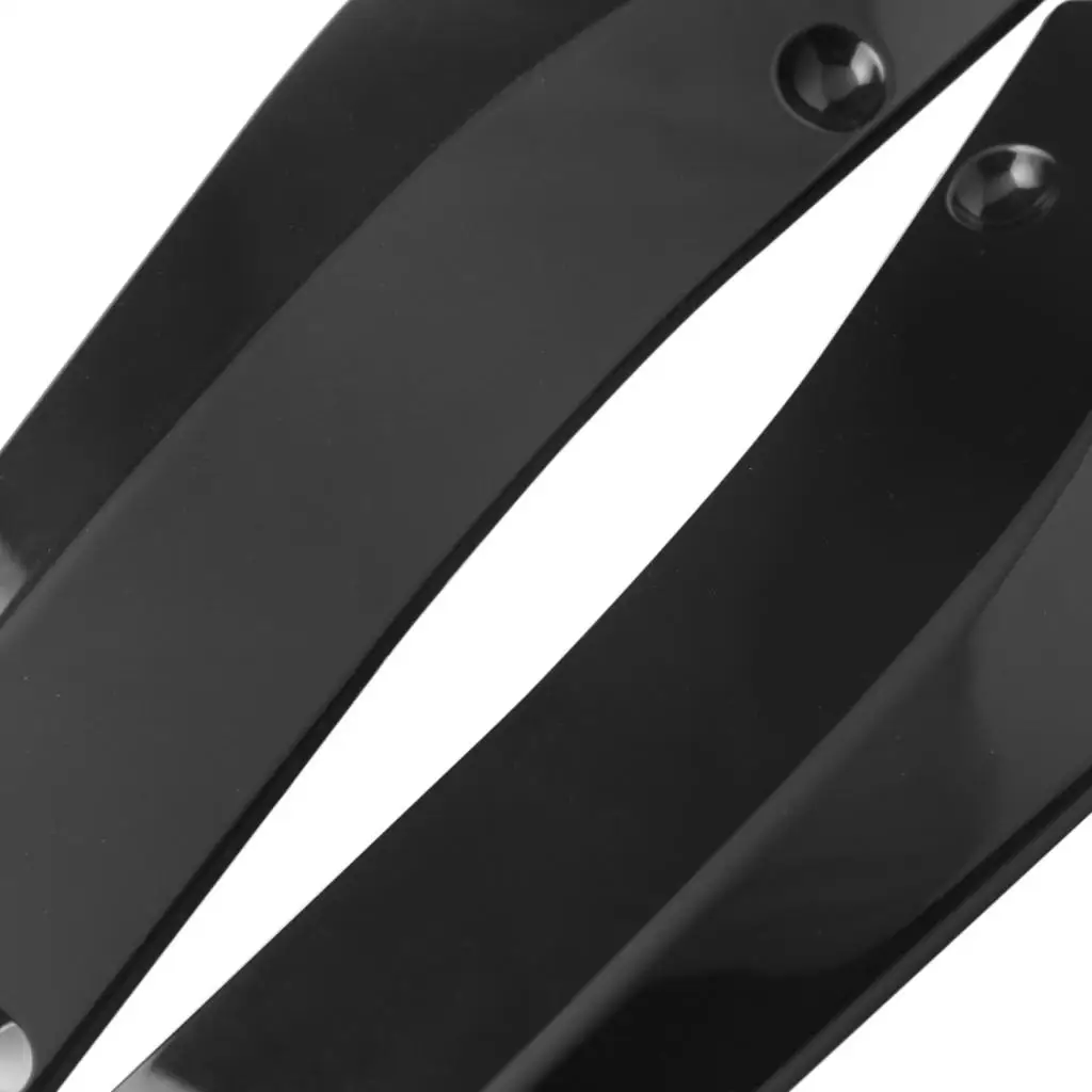 2 Pieces Universal Car Rear Bumper Lip Splitter Fins Spoiler Protector Black