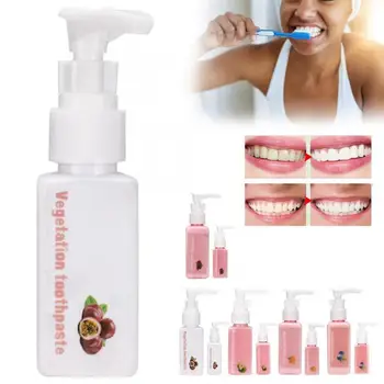

Press Type Fruit Flavor Toothpaste Whitening Cleaning Refreshing Toothpaste Oral Care Tool a