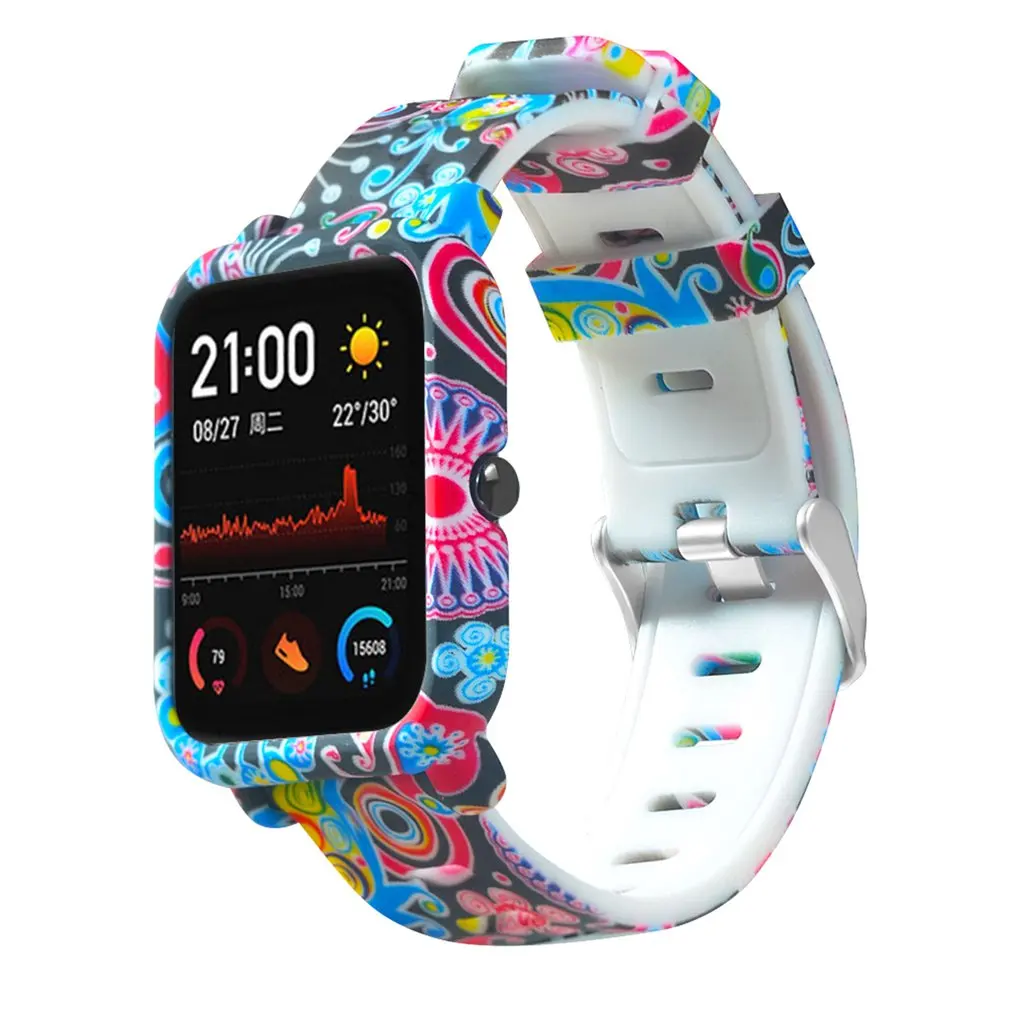 Ремешок для часов Amazfit GTS силиконовый браслет+ защитный чехол бампер для Xiaomi Huami Amazfit GTS умные часы