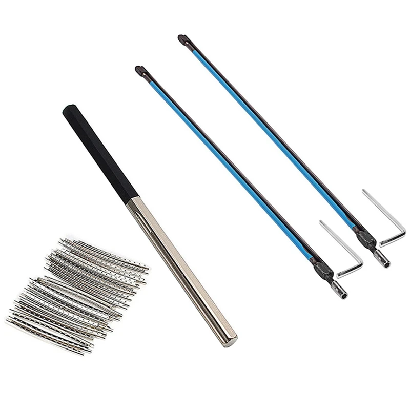 2x 46cmTwo Way Rod Тип Dual Action гитара ферменная штанга сталь синий и 1 шт. гитарные лады