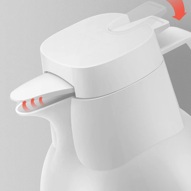 1.5L 2L Large Capacity Glass Liner Thermos Vacuum Flask Hot Water Kettle Bottle Household Office Warm Tea Coffee Pot Leak-proof