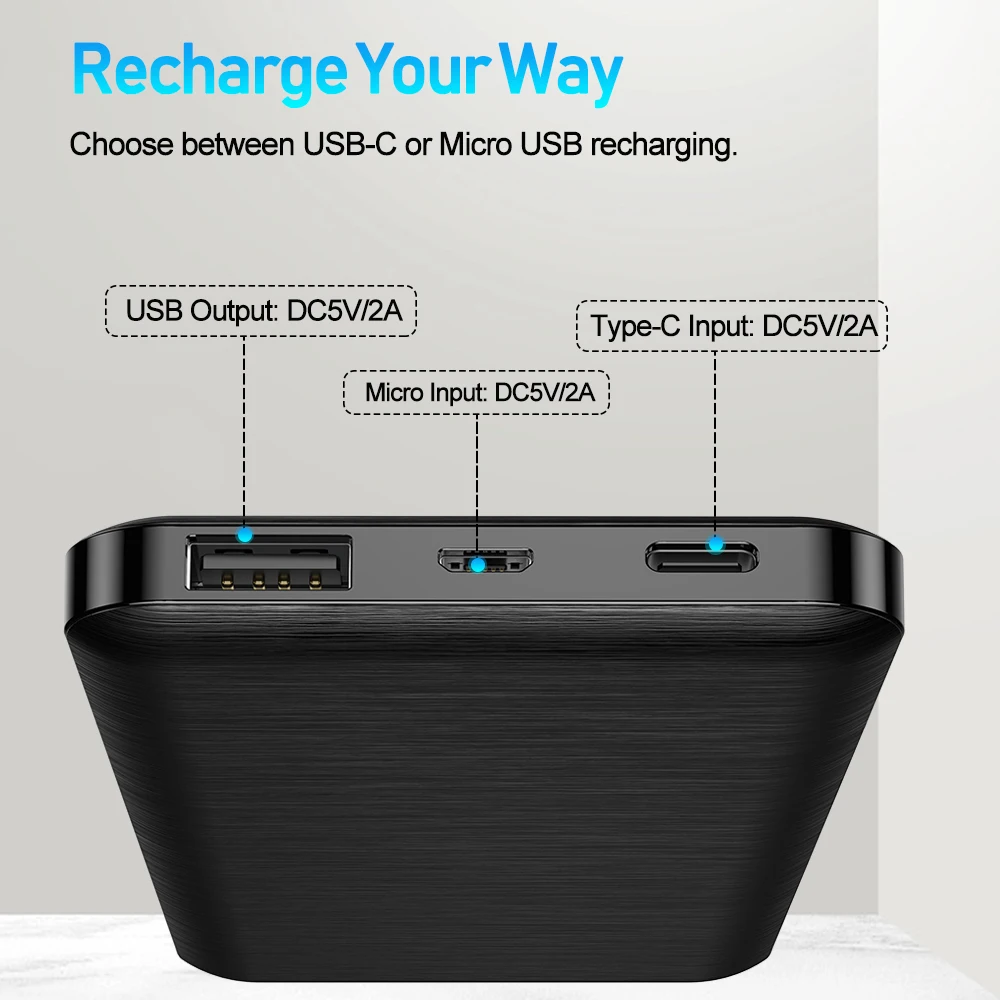 LED Display 10000mAh Powerbank Portable Charger Quick External Battery Power Bank For iPhone Xiaomi Mi 9 iPhone USB Type C Power