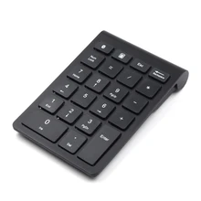 Office Black Keyboard 22 Keys MIni Numpad Wireless Bluetooth-compatible Numeric Keypad Support Windows iOS Android System