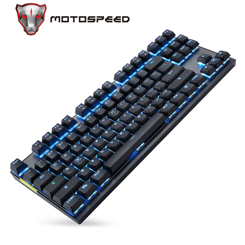 MOTOSPEED GK82 Portable 2.4G Wired/Wireless Dual Mode Mechanical Keyboard 87 Keys LED Backlight Gaming Blue/Red Switch PC Gamer