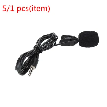 

5/1pcs(item) Mini Mic 3.5mm Jack Tie Clip Microphones Smart Phone Recording PC Clip-on Lapel For Speaking Singing Speech