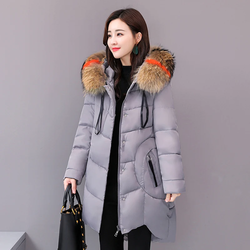 Plus Size 4XL 5XL Winter Jacket Women Padded Outwear Hooded Colorful Fur Female Coat Long Parka Mujer Invierno