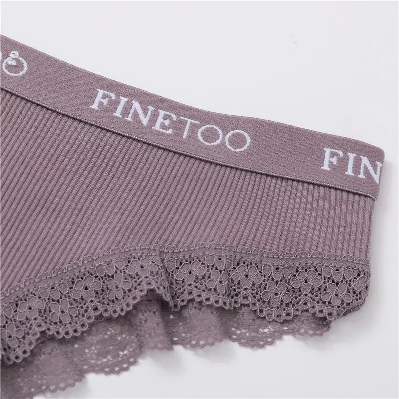 Lace Cotton Brazilian Panties Set - Womens Sexy G-String Thongs Plus Size M-2XL 3PCS