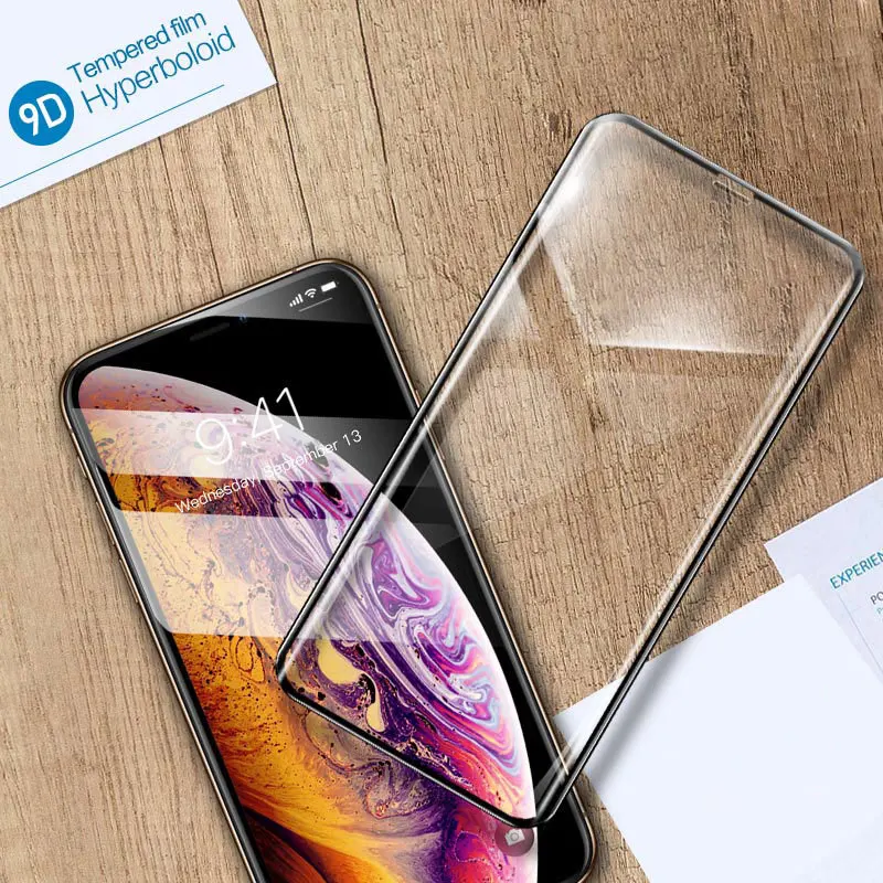 9D полное изогнутое стекло для iPhone 7 8 Plus защита экрана закаленное стекло для iPhone XR X XS Max стеклянная пленка - Цвет: For iPhone XR