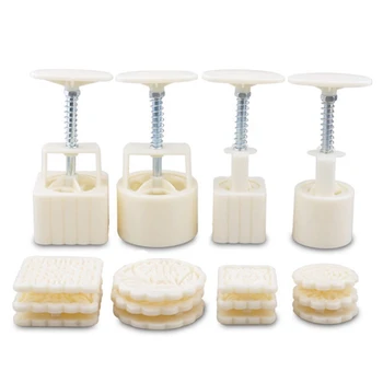 

16Pcs/Set Flower Mooncake Mold DIY Hand Pressure Fondant Moon Cake Biscuits Moulds Mid-Autumn Festival Baking Tools
