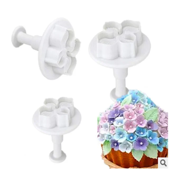 3 db Beállított Sütemény Díszítő Szerszámok Torta Penész Fondant Dugattyúvágók - Image 4