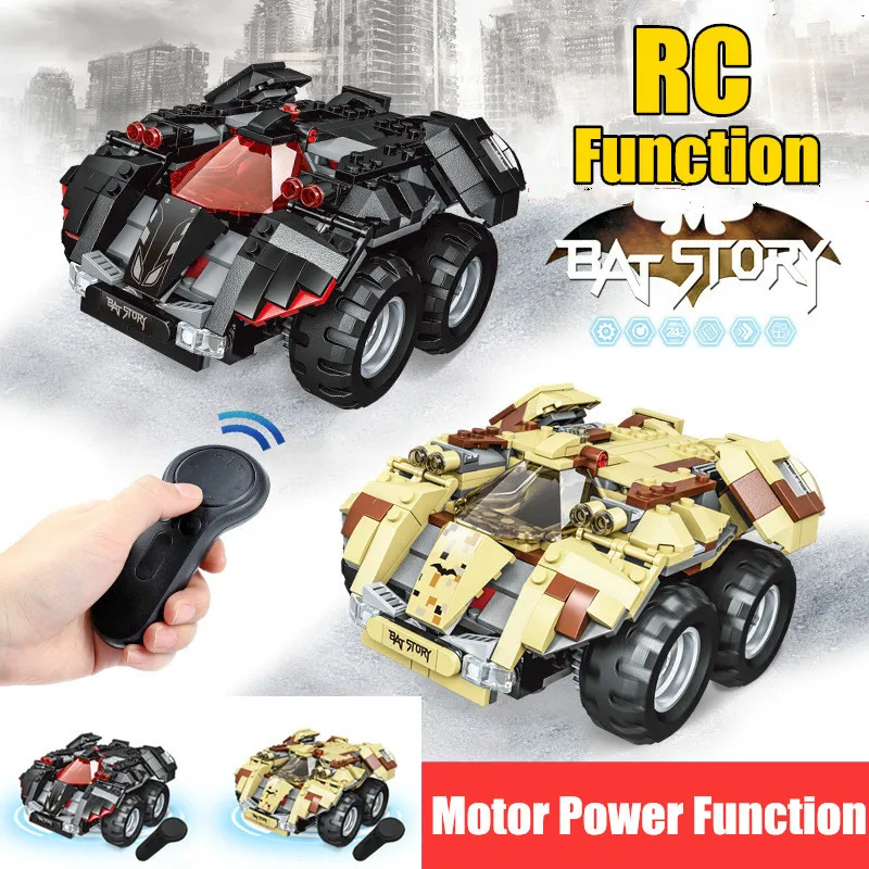 

New Superheroes engine power function RC remote control Batmobile fit technological building blocks bricks toy kid gift