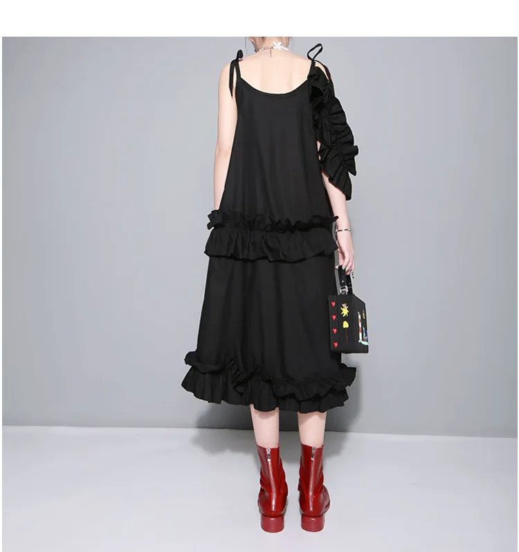 New Fashion Style Irregular Multi Layer Ruffles Sexy White Dress Fashion Nova Clothing