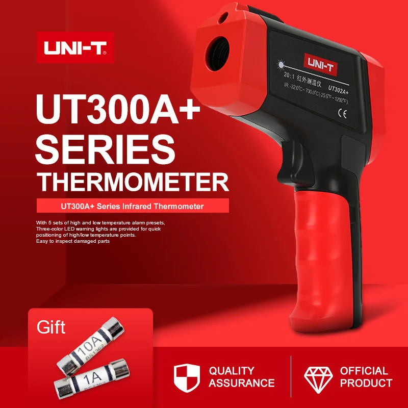 

UT302A+Non-contact Infrared Thermometer LCDdisplay laser High temperature imager Temperature gun Hygrometer Infrared thermometer