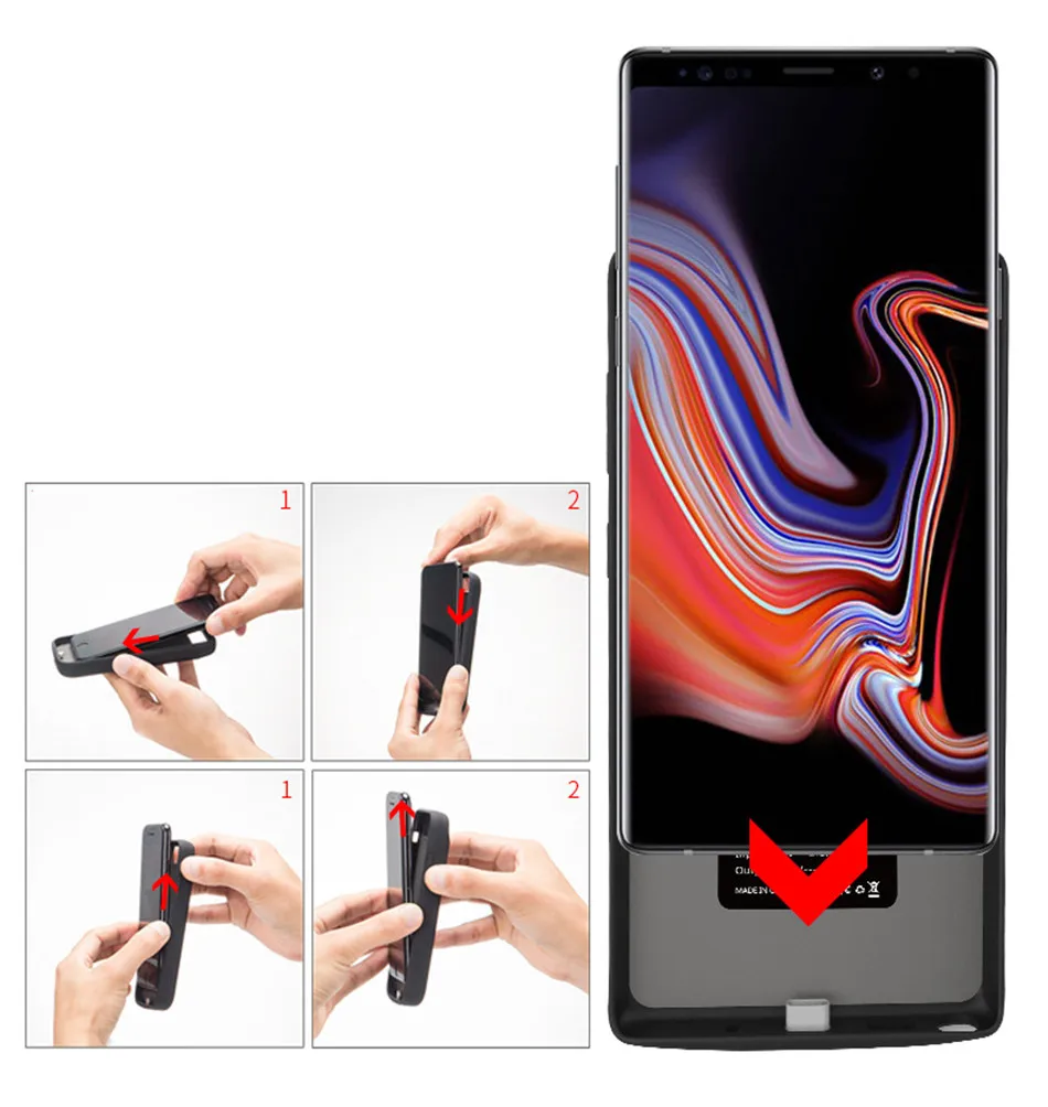Чехол для аккумулятора для samsung Galaxy Note 10 10 pro 5000/6000mah внешний аккумулятор зарядное устройство USB чехол