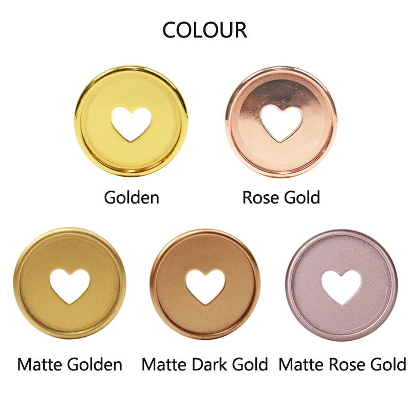 100pcs Heart Notebook Plastic Disc Binding Ring Mushroom Hole Binding Disc DIY 360 Degree Foldable Buckle Office Supplie