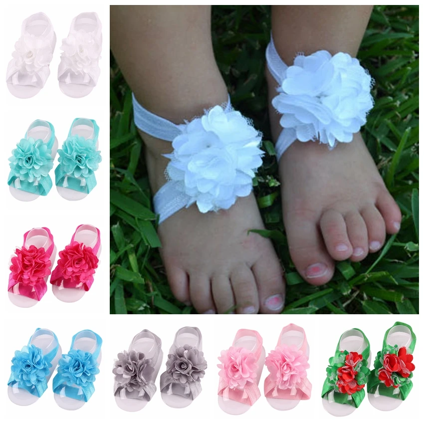 Детская атласная сетчатая обувь босоножки с цветами для новорожденных подарки