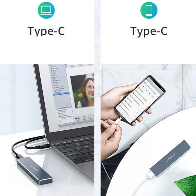  NVME M.2 zu TYPE-C3.1 SSD Fall Box Unterstützt UASP Beschleunigung Protokoll und Trim anweisungen S