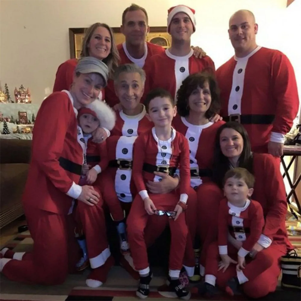 Новинка; одинаковые рождественские пижамы для всей семьи; одежда для сна с рождественским Санта Клаусом для взрослых и детей; одежда для фотосъемки; семейный образ