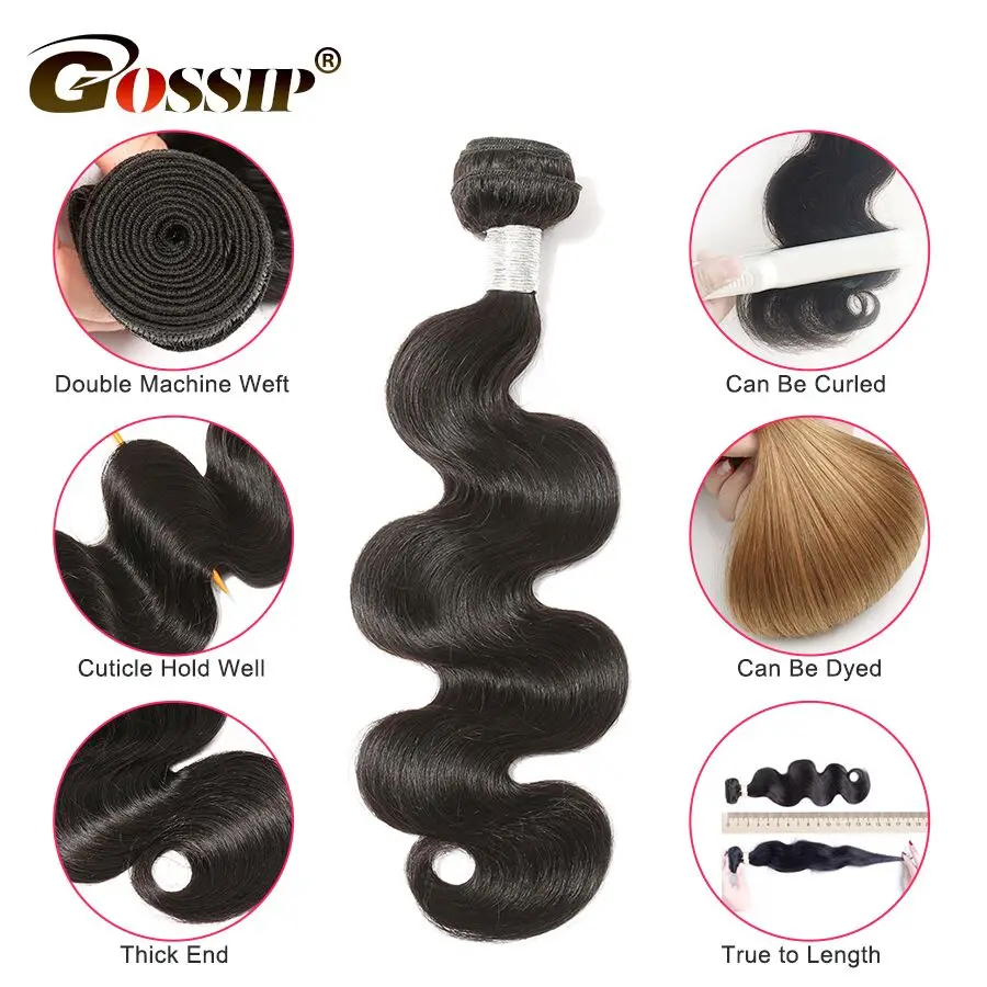Brazilian Body Wave Hair Weave Bundles Natural Color Gossip 100% Human Hair weaving 3/4 Pieces 8-28 Inch Remy Hair Extension Brazilian Body Wave Hair Weave Bundles Natural Color Gossip 100% Human Hair weaving 3/4 Pieces 8-28 Inch Remy Hair Extension