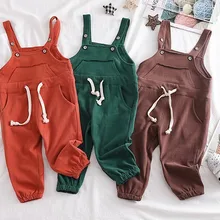 Новинка года, Осенний хлопковый комбинезон для маленьких мальчиков и девочек ростом 80-100 см, Детский комбинезон для мальчика, детские штаны