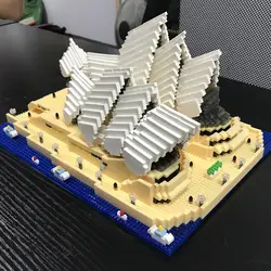 Здание международно известная архитектура Сидней опера блоки для дома игрушки 3D в заказе будет отправлена модель мини конструкторных
