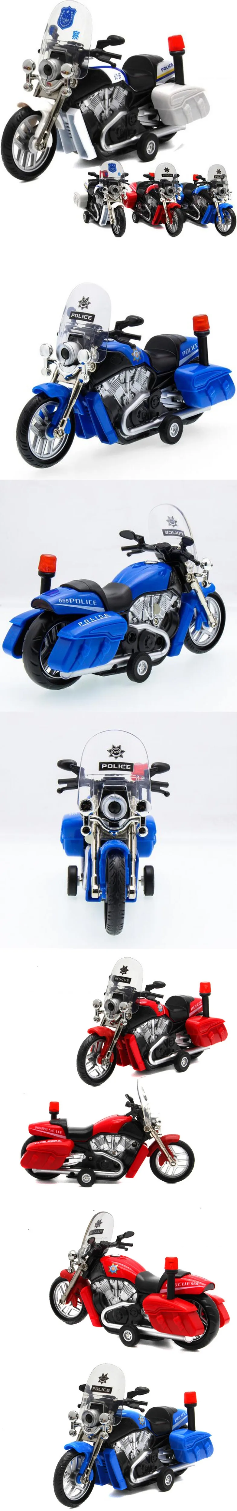 1:13, металлическая полицейская игрушка, модель мотоцикла, игрушечный автомобильный светильник, музыкальная функция, оттягивающийся назад, сплав, игрушечная машинка, модель автомобиля, подарок, детская игрушка, автомобиль