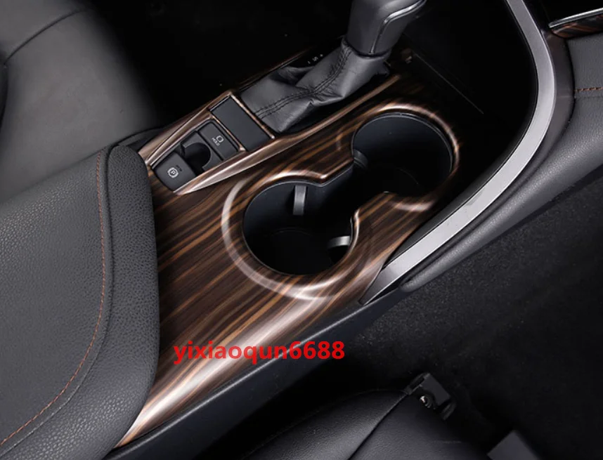 Подходит для TOYOTA CAMRY персикового дерева зерна Внутренний барабан Коробка Переключения панель Крышка отделка 1 шт
