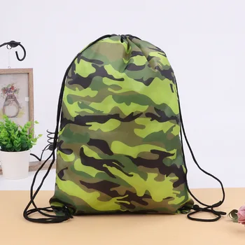 

Camouflage Oxford Drawstring Bag Printing Women Men Unisex Travel Storage Package Drawstring Backpack