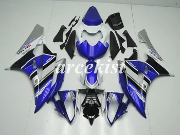

4 Gifts New ABS Injection Mold Motorcycle Full Fairings Kit Fit For YAMAHA YZF-R6 2006 2007 R6 06 07 bodywork set Blue white