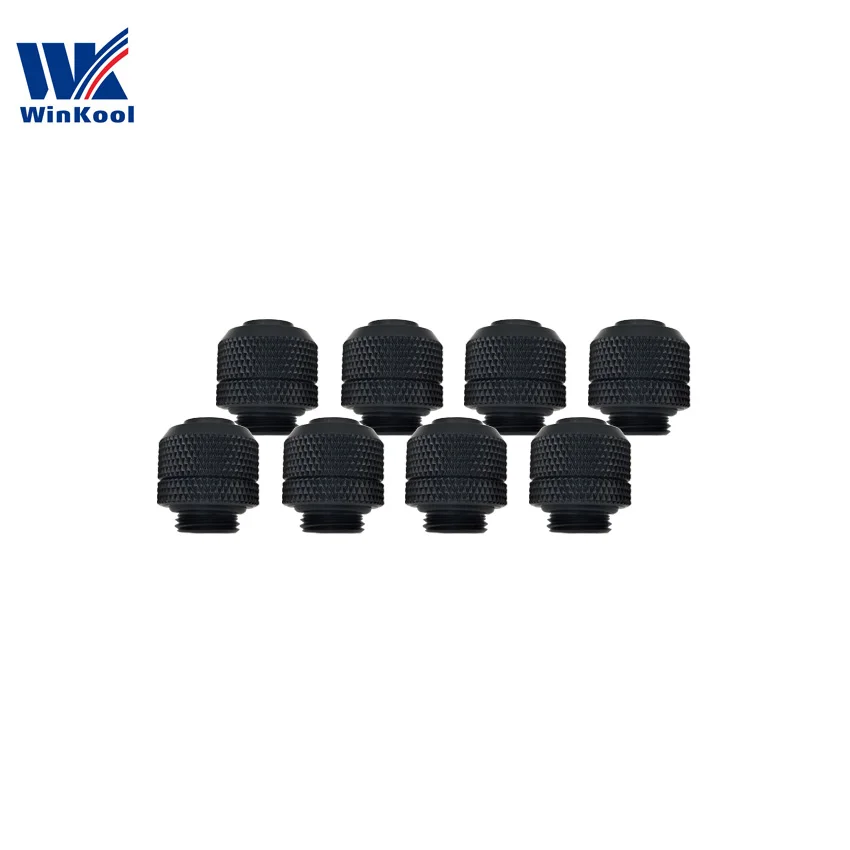 WinKool(8 шт./лот) 3/" ID X 1/2" OD(9,5X12,7 мм трубки) водяное охлаждение компрессионные фитинги G1/" резьба