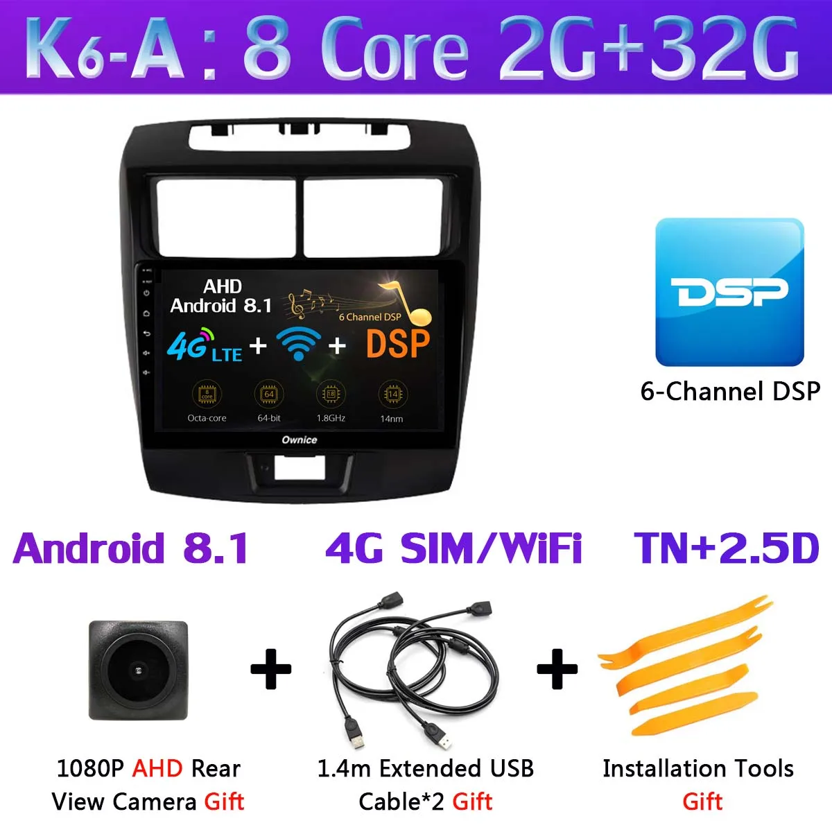 360 ° панорамный 4G SIM+ Wifi 8Core 4G+ 64G Android 9,0 Автомобильный мультимедийный радио для Toyota Avanza 2010- gps SPDIF DSP Авто CarPlay - Цвет: K6-A