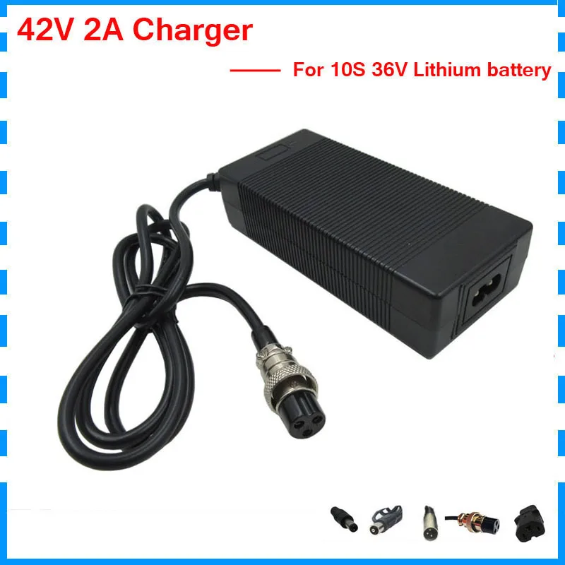 42V 3A Electric Scooter Battery Charger For 36V Lithium Battery Electric Bike Charger With 3-Pin XLR Socket/connector