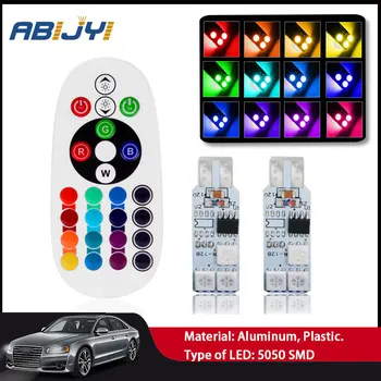 

2 Pcs Car Reading Wedge Side Light T10 LED RGB 5050 Bulb Canbus For Toyota Corolla Chr Auris Yaris Camry Rav4 Elfa Tuntra Prado