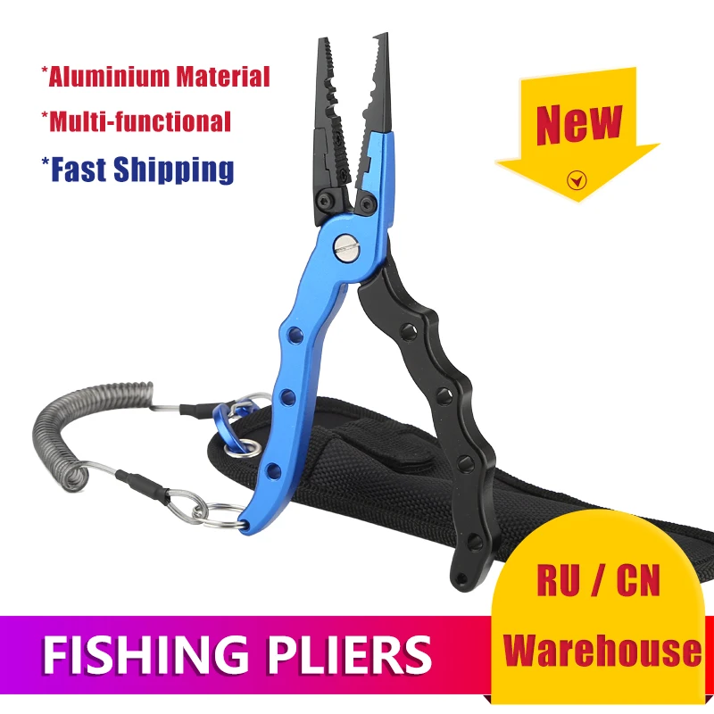 TUNALA Aluminium Fishing Pliers Saltwater Hook Remover Knot Braid Line  Cutter Split Ring Fishing Tackle Tools Tongs Equipments