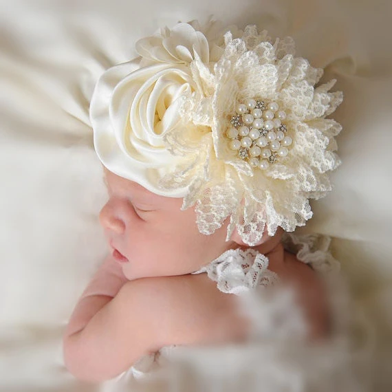 Diadema de flores de malla para niñas pequeñas,cintas elás Ropa y Calzado  para Niños y Bebés rocic.com