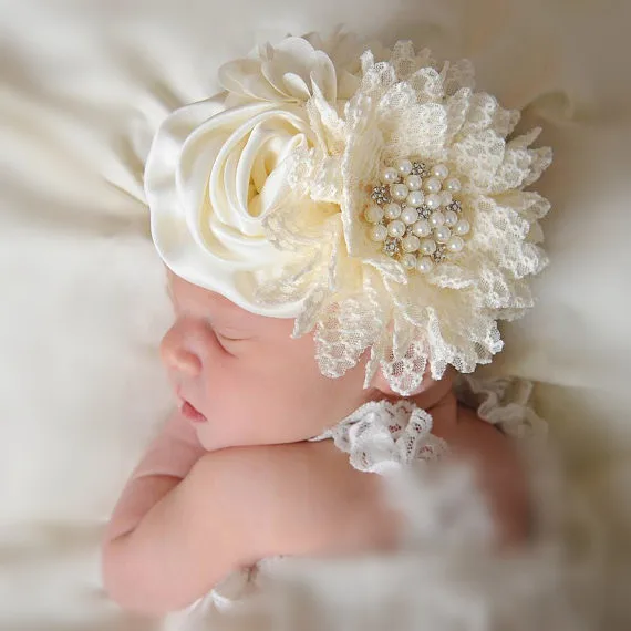 

baby girl accessories New type 1 Pcs Girls Headband Newborn Beautiful Baby Girl Hairband Mesh Grid Flower Lace Headband Children