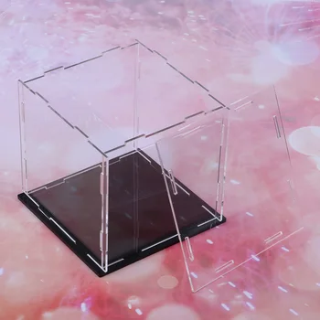 Ceny Akrylowe Pudełko Ekspozycyjne Ochrona Przed Kurzem Zabawki Model Lalki Pojemnik Ekspozycyjny Cube 14cm