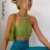 Cryptographic Green Sexy Bandage Halter Crop Tops for Women Sleeveless Backless Club Party Chic Wrap Cropped Top Slim Streetwear