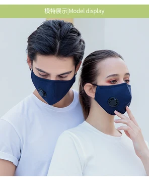 

2pcs PM 2.5 Dust Mouth Cover Unisex Breathable Face Mask Fabric Washable Reusable Mouth Mask with Filter