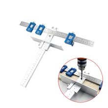 Cabinet Hardware Jig Detachable Hole Punch Jig Tool Center Drill Bit Guide Set Sleeve Cabinet Hardware Locator Wood Drilling