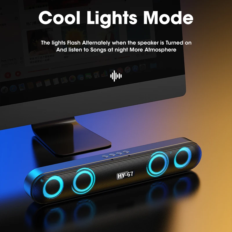 US $23.44 - 24.45 Niye 6D Surround Soundbar Bluetooth 5.0 Home Speaker Wired Computer Speakers Stereo Subwoofer Sound Bar for PC Laptop Theater TV