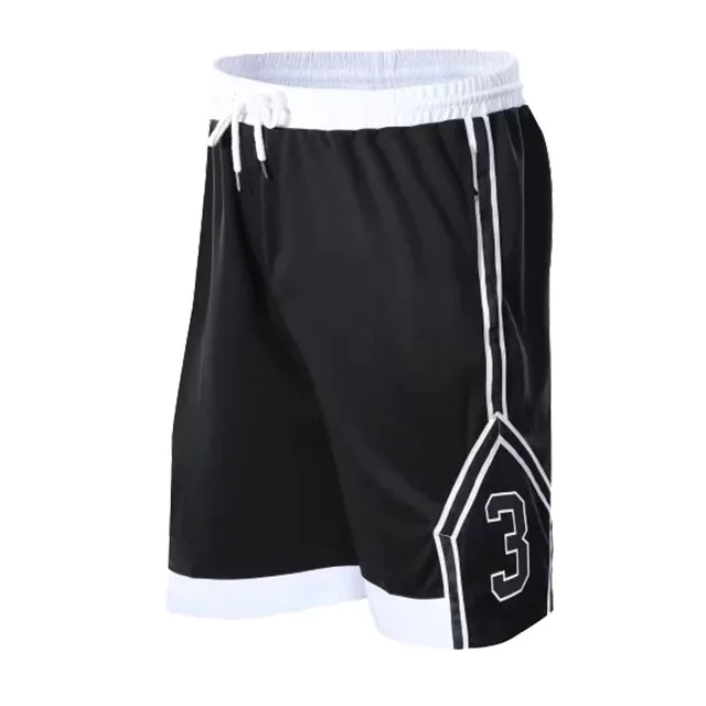 Баскетбольные шорты с карманами на молнии, свободная спортивная одежда, дышащие спортивные шорты для бега, мужские шорты для бега, фитнеса, спортзала, баскетбола - Цвет: 8906 black
