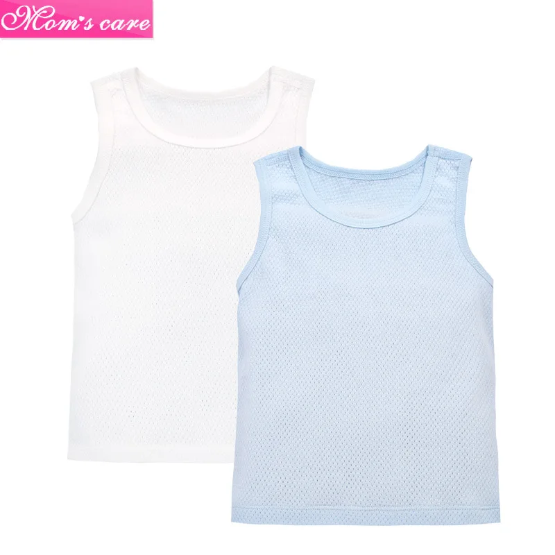 Baby mesh vest summer baby sleeveless shirt newborn cotton breathable boneless 2 pieces/set of a variety of colors - Цвет: 03