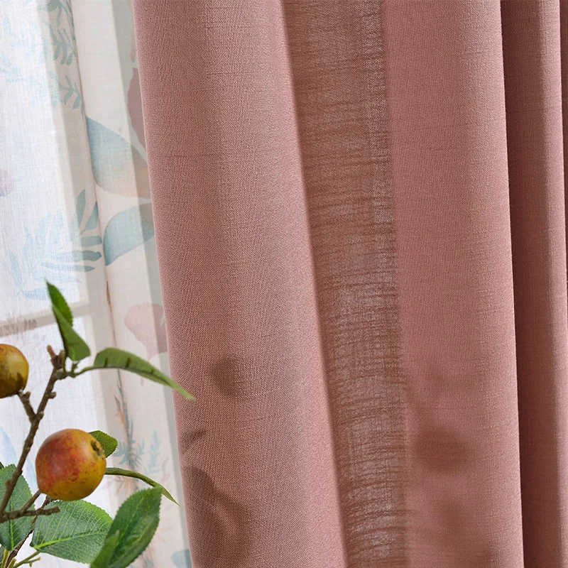

Modern Simple Pure Color Curtains for Living Room and Bedrooms Blackout Curtains