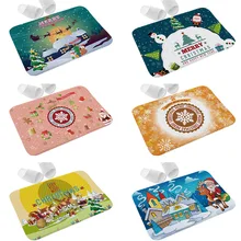 Santa Claus Door Floor Mat Anti-slip Carpet Soft Flannel Tapete for Living Room Outdoor Door Bedroom restaurant Mat