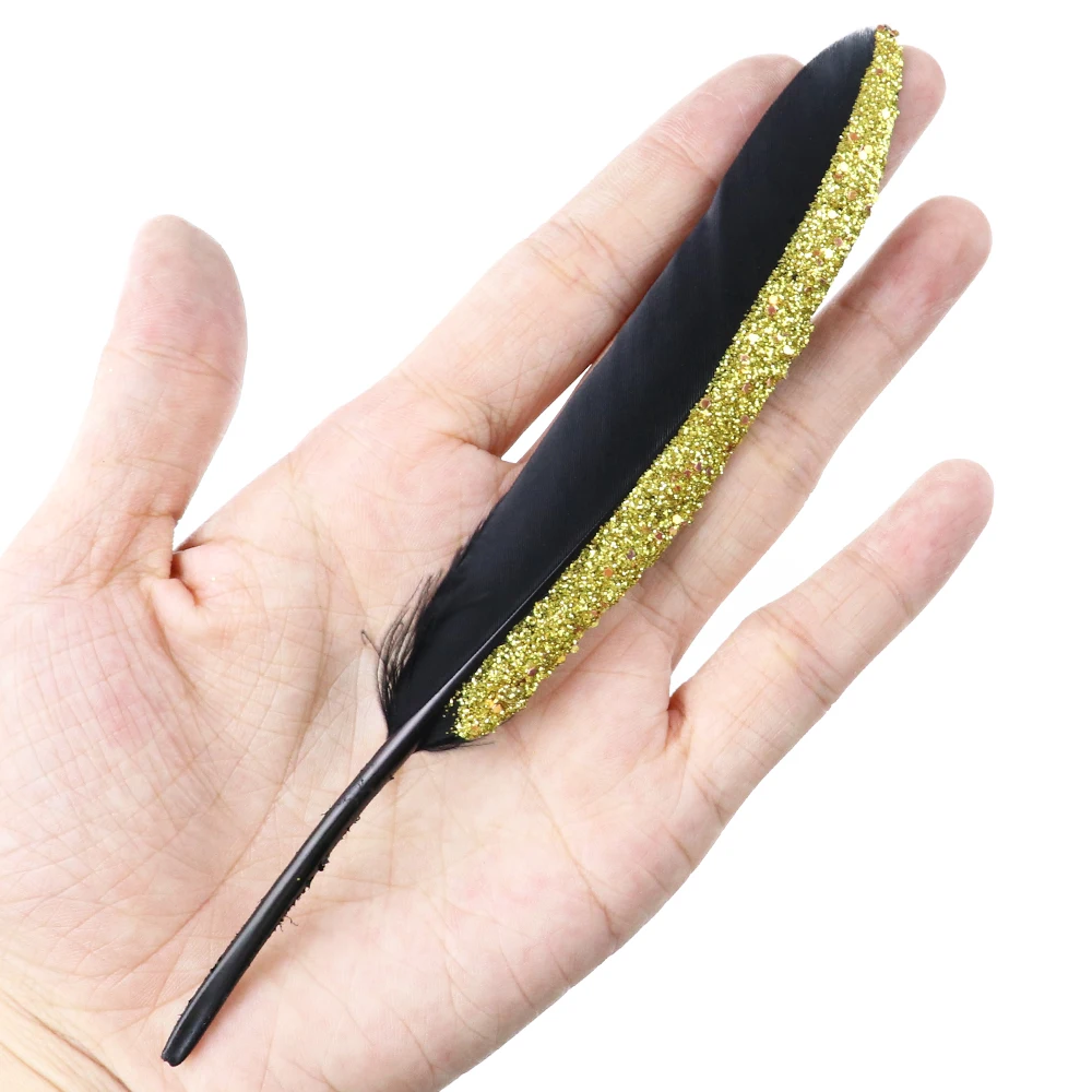 13-18cm 半边喷金葱粉黑色小直刀 (10)